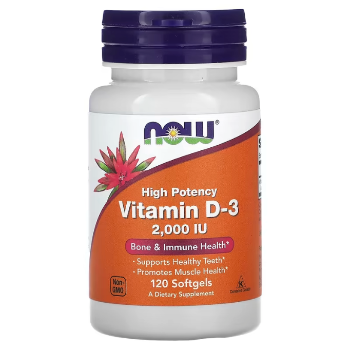 Vitamine D3 2000 UI NOW Foods