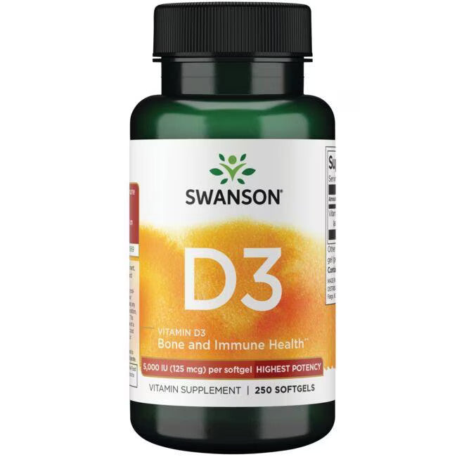 Vitamine D3 5000 UI Swanson