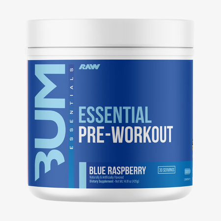 CBUM Essential Pre-Workout Raw Nutrition goût Framboise Bleue