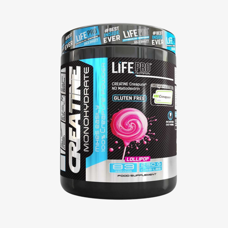Créatine Creapure LifePro monohydrate goût Lollipop 250 g