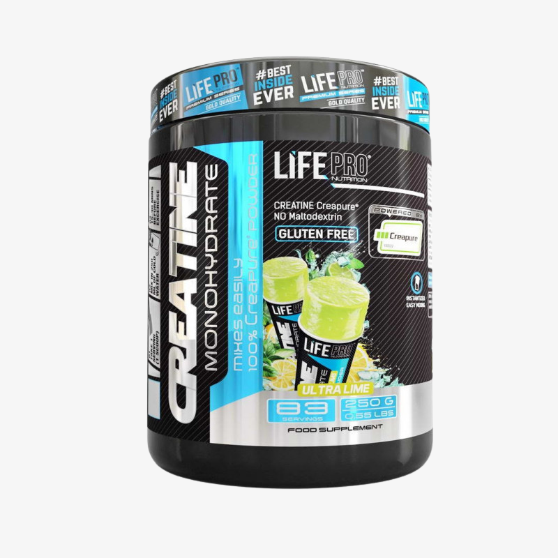 Créatine Creapure LifePro monohydrate goût Ultra Lime 250 g