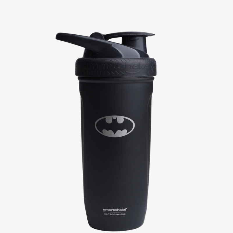 Shaker Batman logo inox 900ml Smartshake shaker protéiné grande capacité pour whey fitness