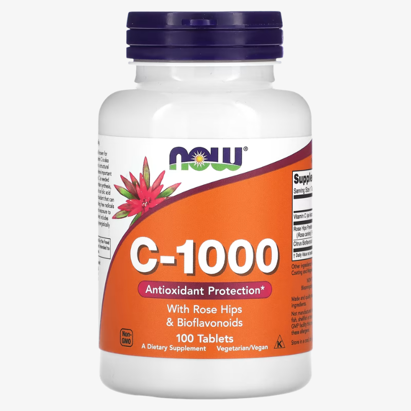 Vitamine C 1000 mg NOW Foods complément alimentaire 100 capsules