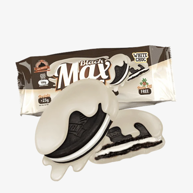 Biscuits protéinés BlackMax Max Protein saveur Chocolat blanc – 100 g