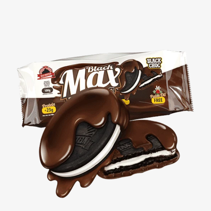 Biscuits protéinés BlackMax Max Protein saveur Chocolat noir – 100 g