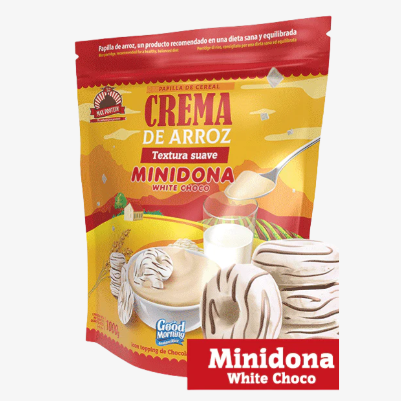creme de riz max protein minidona white 1kg crema de arroz