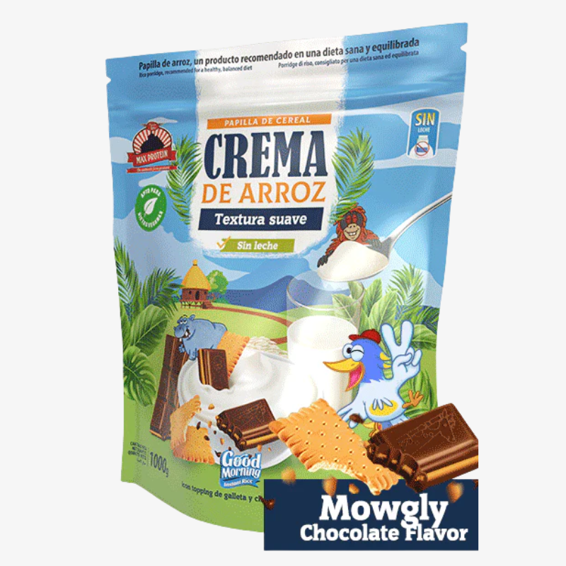 creme de riz max protein mowgly dark choco 1kg crema de arroz