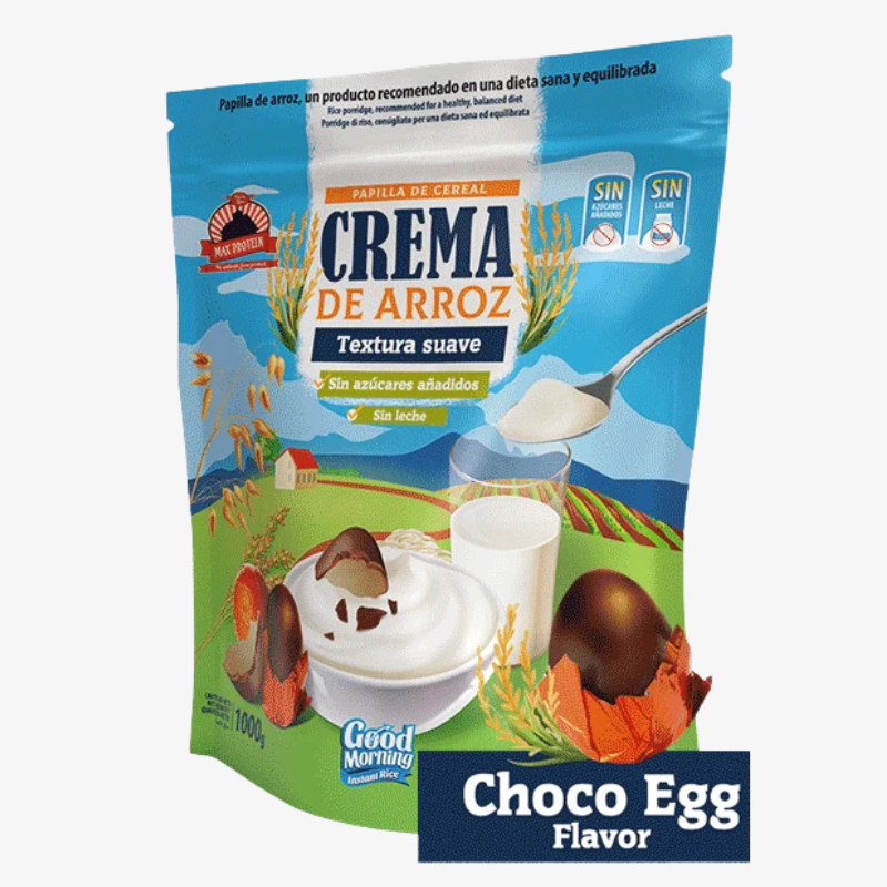 Crème de riz Max Protein œuf au chocolat 1kg Crema de Arroz