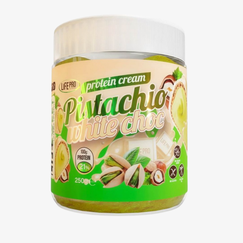 Pâte à tartiner protéinée LifePro saveur Pistache Chocolat Blanc 250g