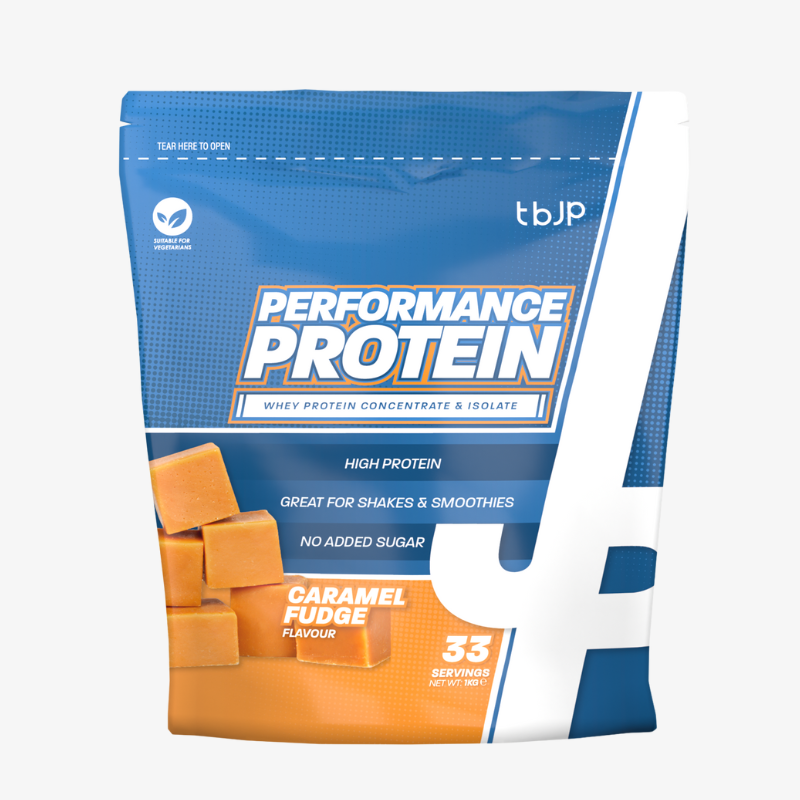 performance protein tbjp whey caramel fudge 1kg proteine