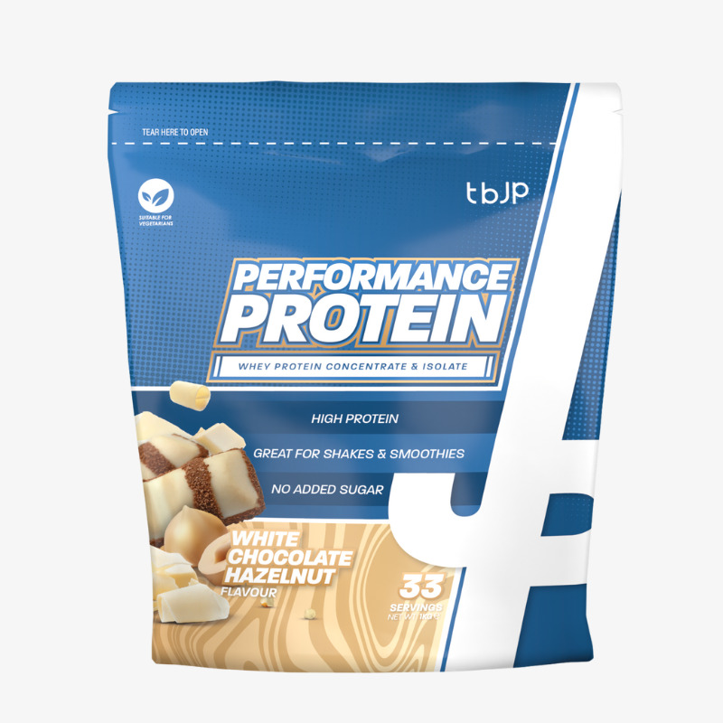 performance protein tbjp whey chocolat blanc noisette 1kg proteine