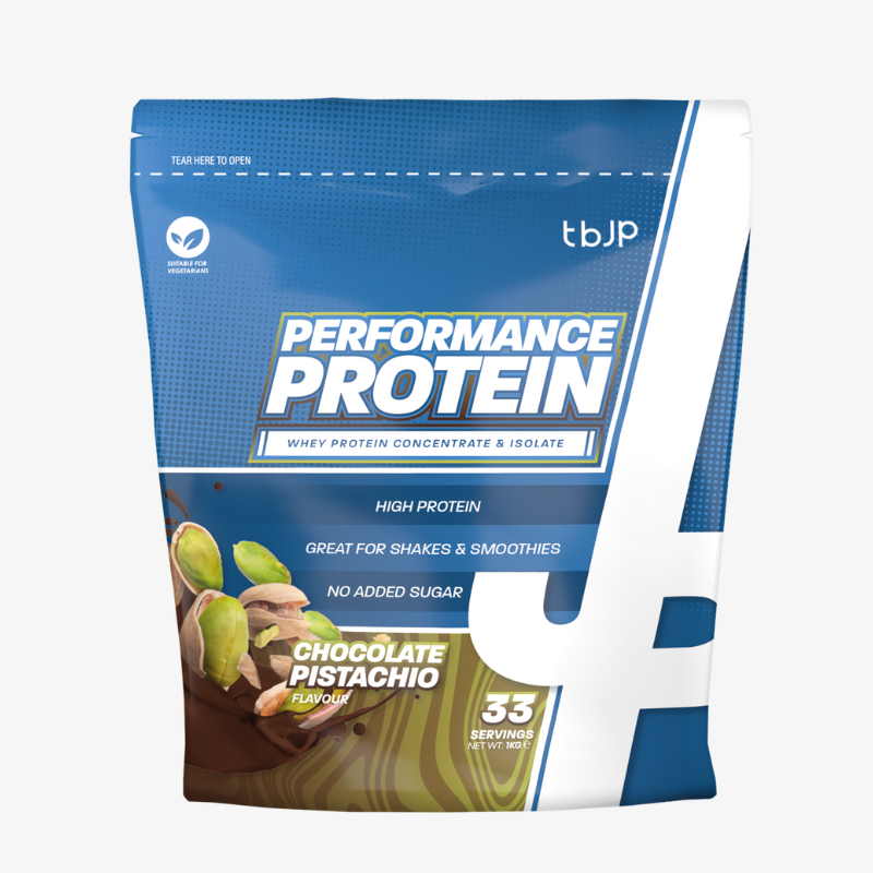 performance protein tbjp whey chocolat pistache 1kg proteine