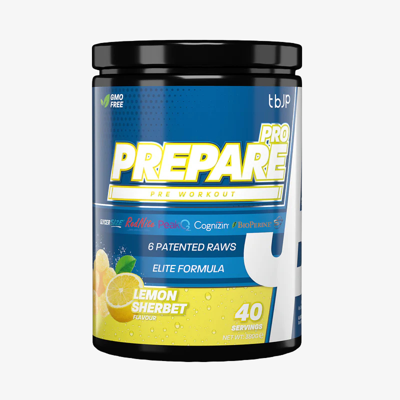 pre workout prepare pro tbjp lemon sherbet pre entrainement energie focus 40 servings