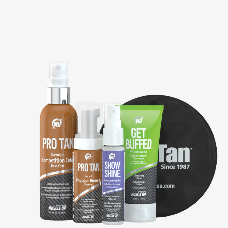 PRO TAN Single Show Competition Color Mini Kit Super Dark kit de bronzage pour compétition de bodybuilding