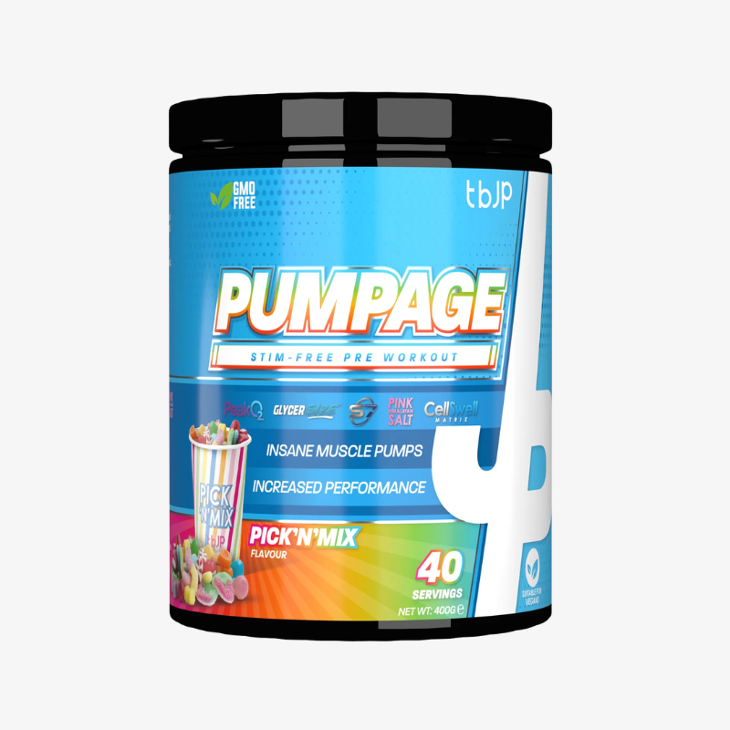 pre workout pumpage pick n mix trained by jp nutrition 400g