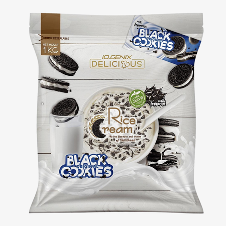 Crème de riz IO Genix black cookies 1kg glucides digestion facile fitness