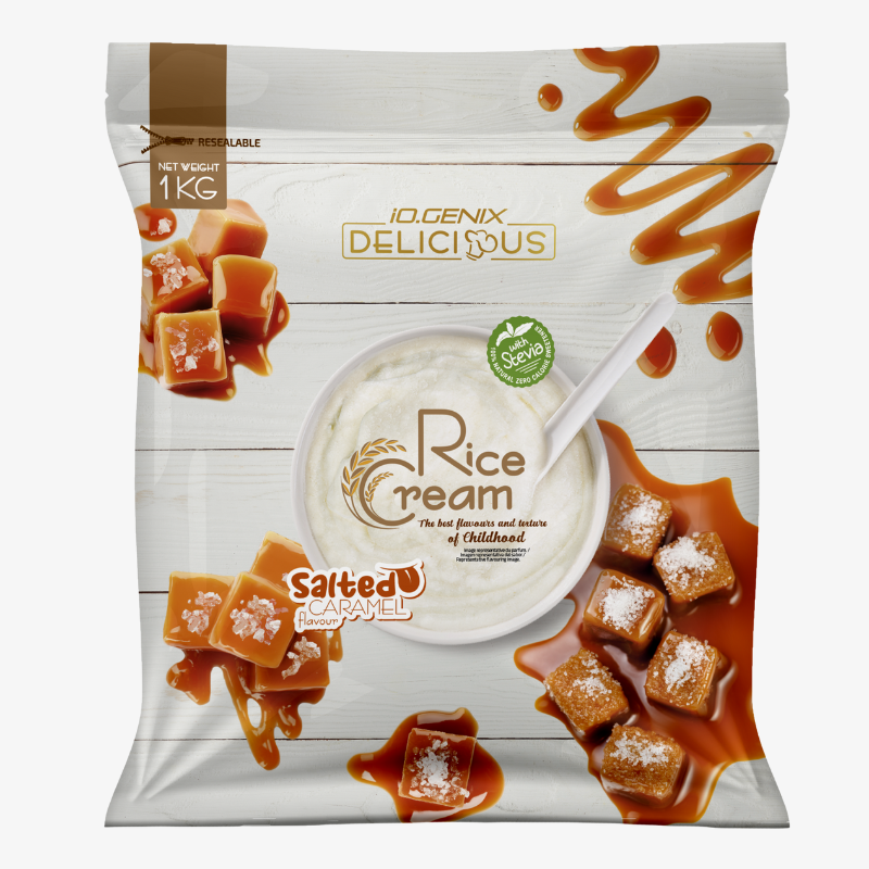 Crème de riz IO Genix caramel salé 1kg glucides sport digestion rapide