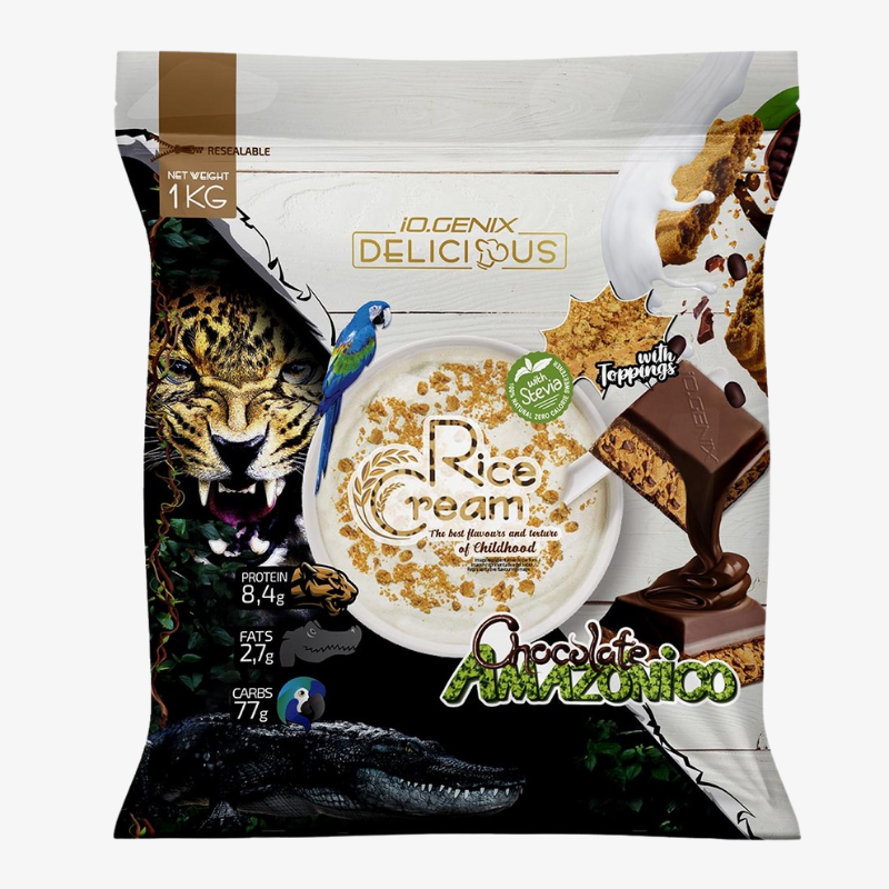Crème de riz IO Genix chocolat amazonico 1kg glucides énergie musculation