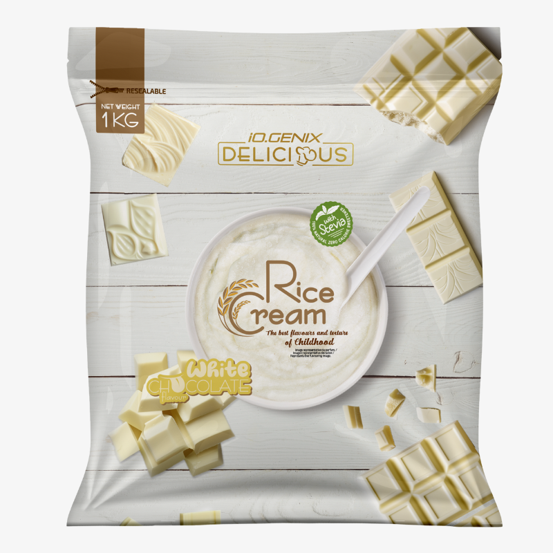 Crème de riz IO Genix chocolat blanc 1kg glucides digestes musculation