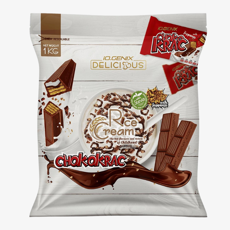 Crème de riz IO Genix chokokrac 1kg glucides rapides collation fitness
