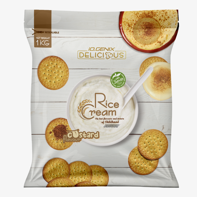 Crème de riz IO Genix crème pâtissière 1kg glucides petit déjeuner fitness