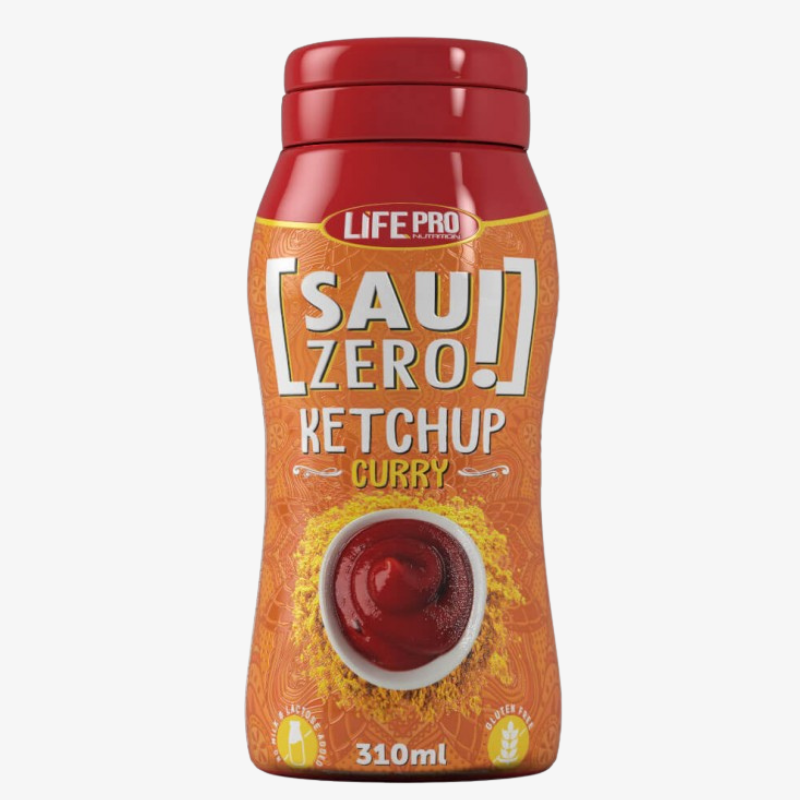 Sauce zero Life Pro ketchup curry 310 ml sans calories sans sucre fitness
