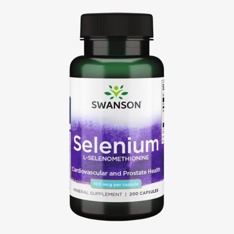 Sélénium Swanson 100 mcg complément alimentaire immunité antioxydant thyroïde 200 capsules