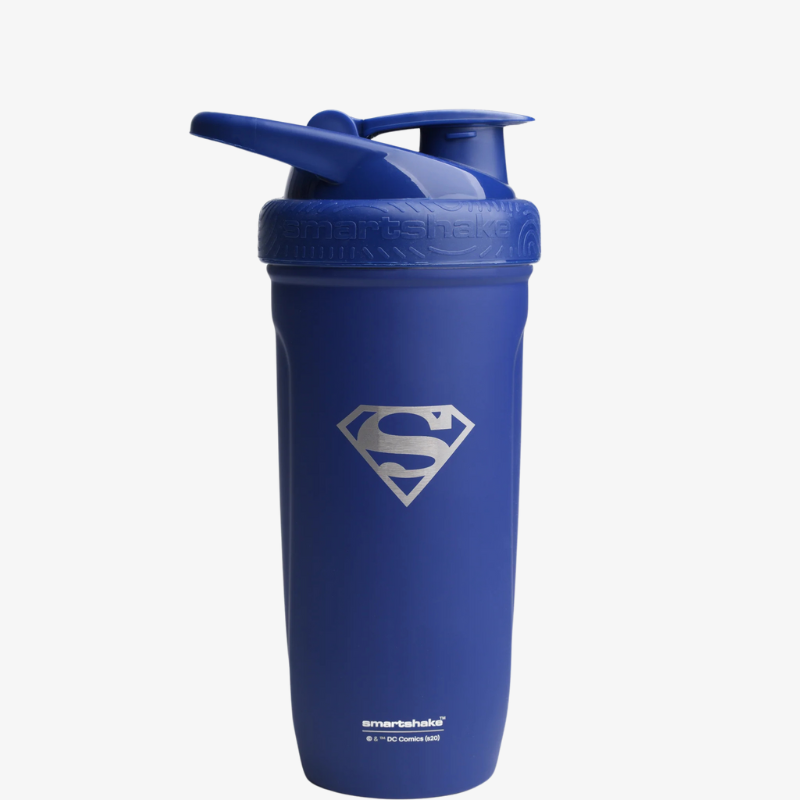 Shaker Superman inox 900ml Smartshake shaker protéiné grande capacité pour whey fitness
