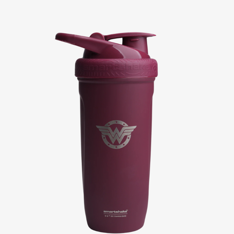 Shaker Wonder Woman inox 900ml Smartshake shaker protéiné grande capacité pour whey fitness