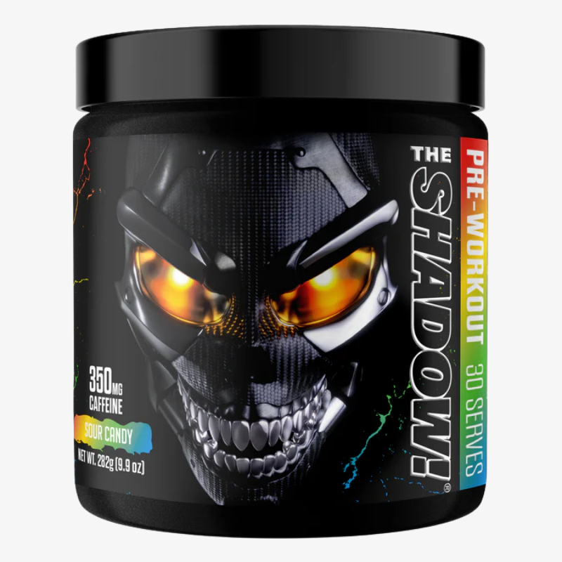 The Shadow Pre Workout 30 servings Sour Candy 350mg caffeine pre workout musculation