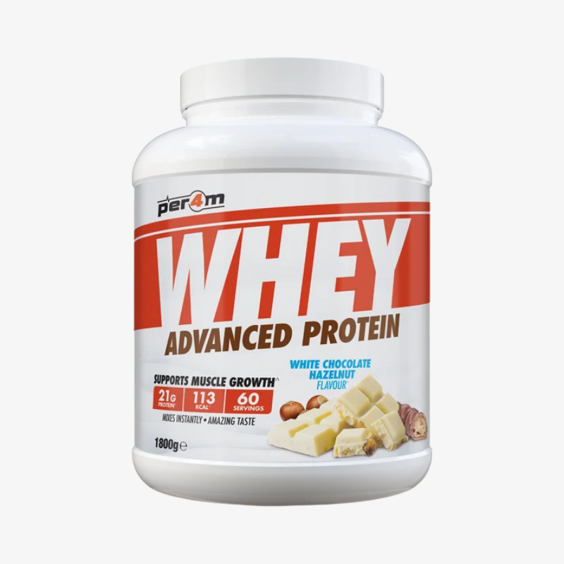 Whey Protein Per4m protéine whey goût Chocolat Blanc Noisette 1,8 kg