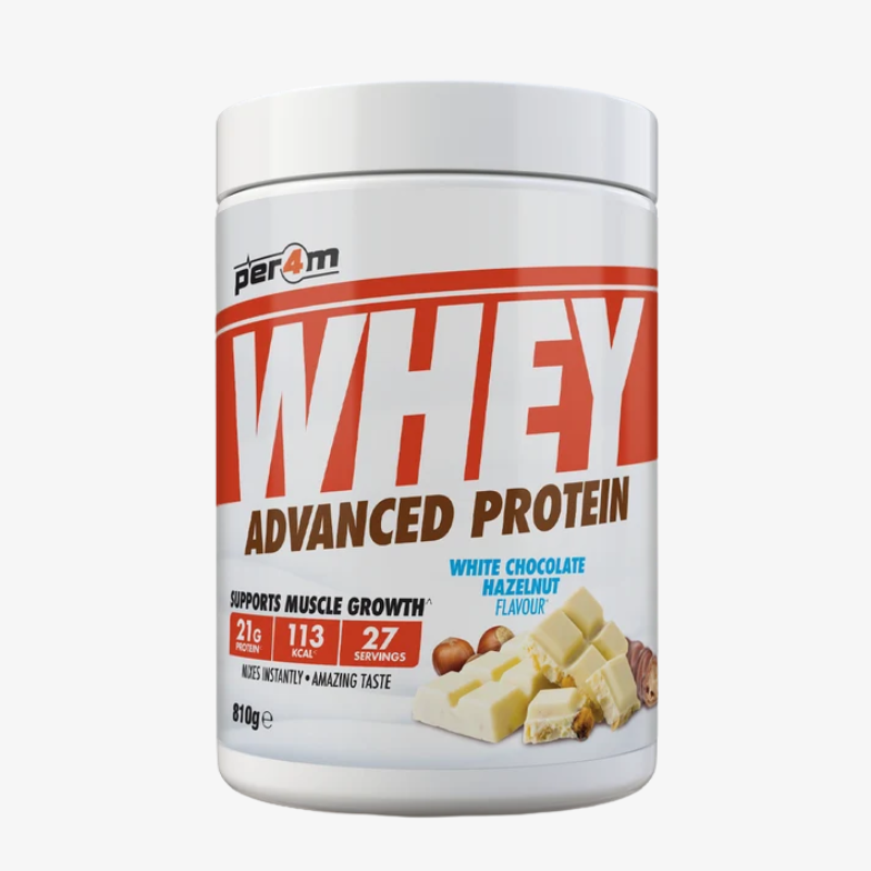 Whey Protein Per4m protéine whey goût Chocolat Blanc Noisette 810 g