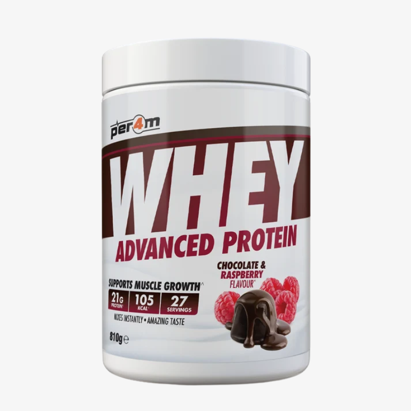 Whey Protein Per4m protéine whey goût Chocolat Framboise 810 g