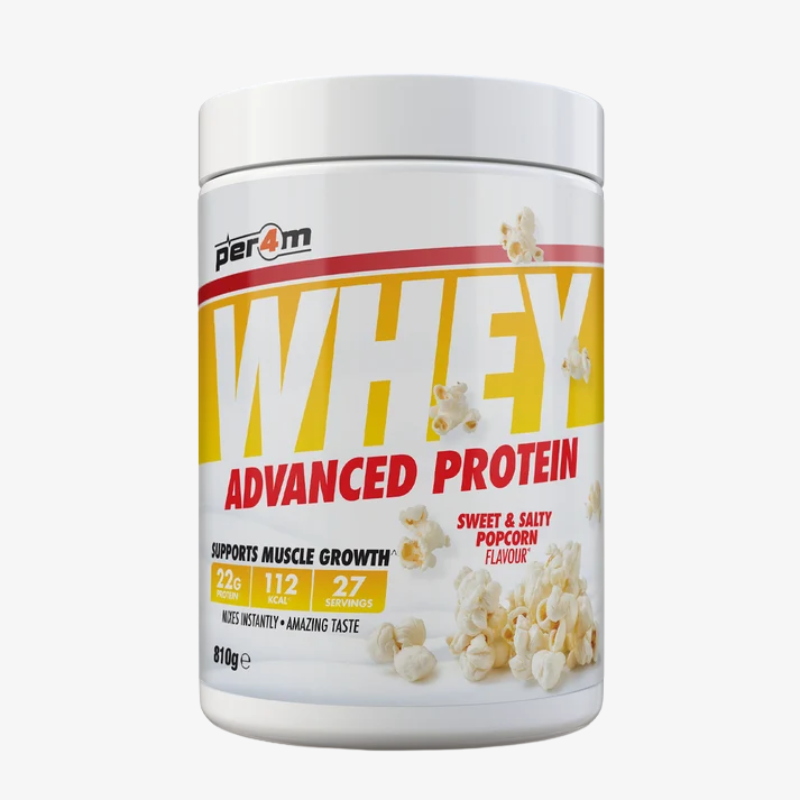 Whey Protein Per4m protéine whey goût Popcorn 810 g