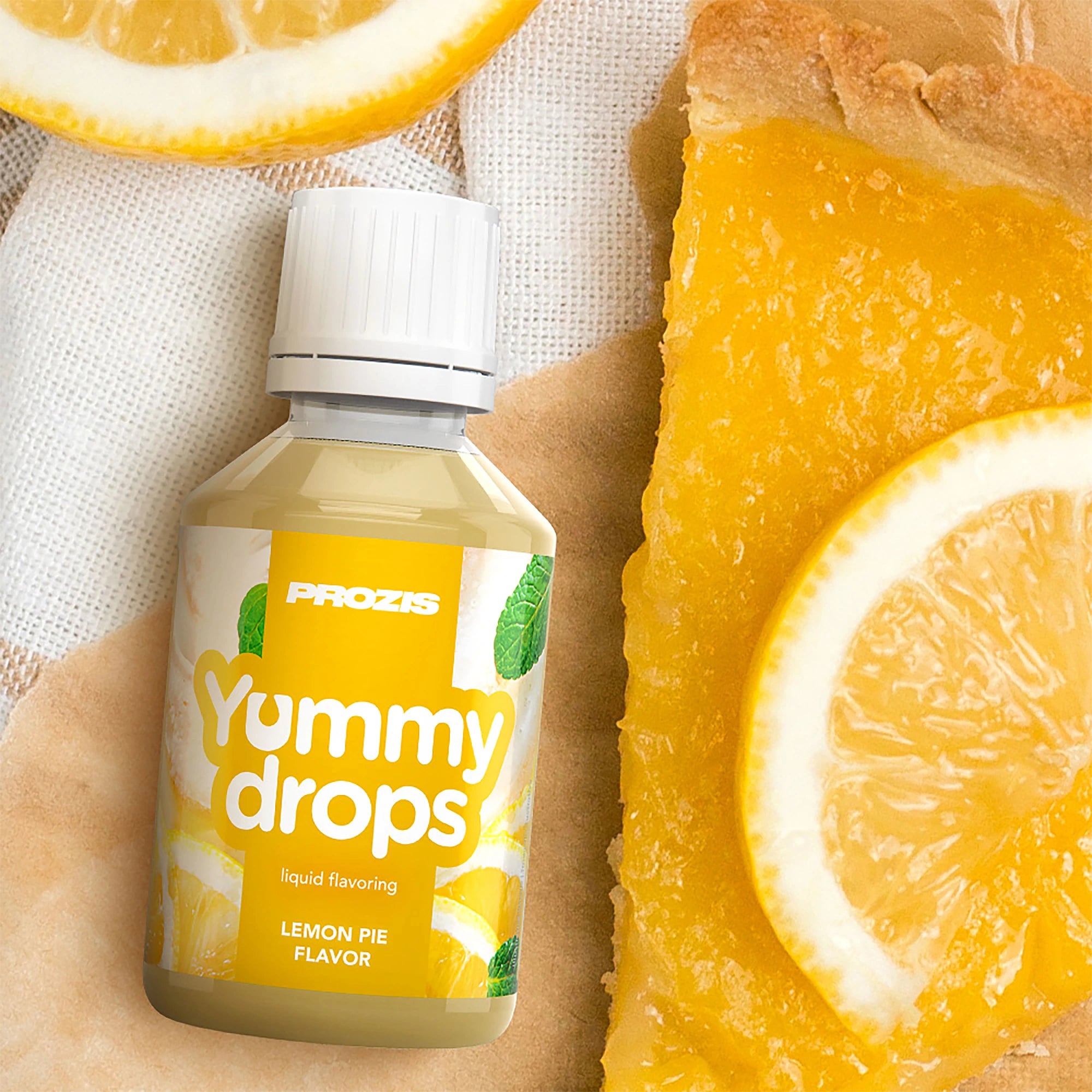Yummy Drops Prozis lemon pie arôme liquide sans sucre pour whey yaourt pancakes et desserts