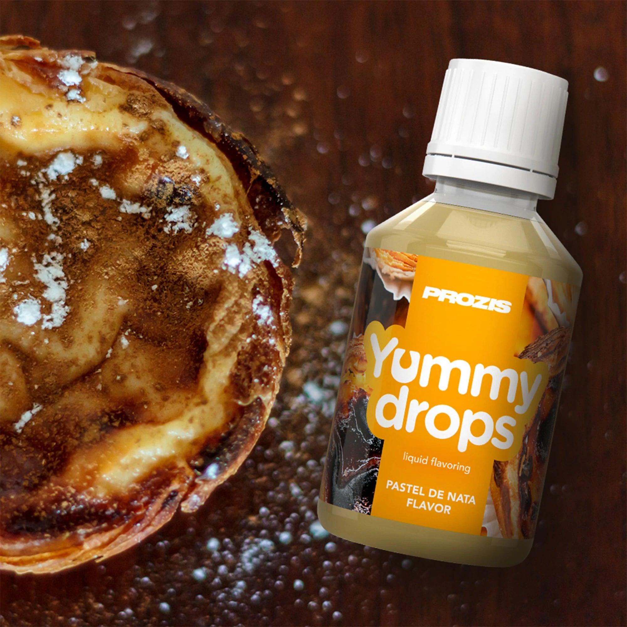 Yummy Drops Prozis pastel de nata arôme liquide sans sucre pour whey pancakes et desserts