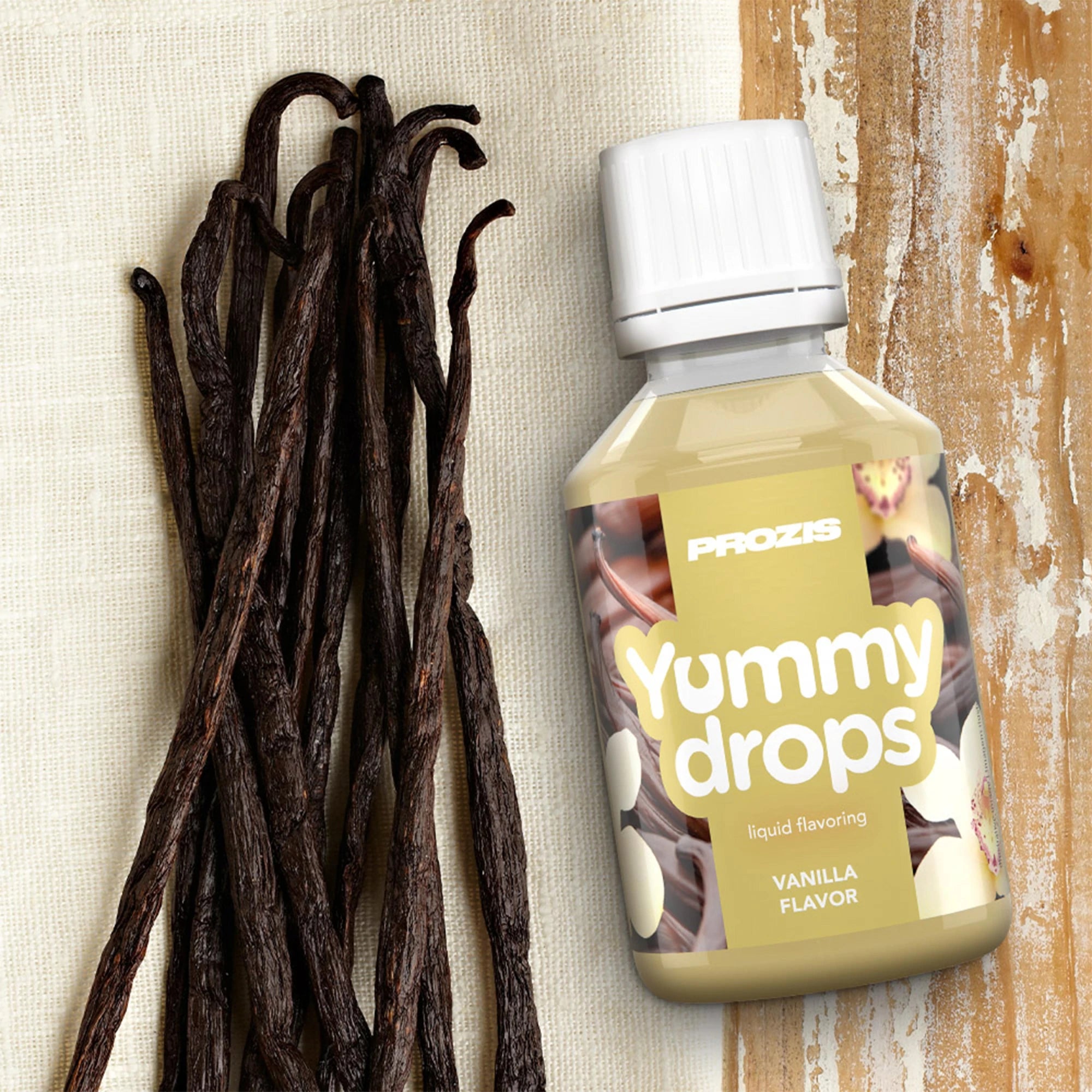Yummy Drops Prozis vanille arôme liquide sans sucre pour whey pancakes yaourt et desserts
